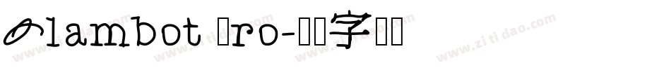 Blambot Pro字体转换